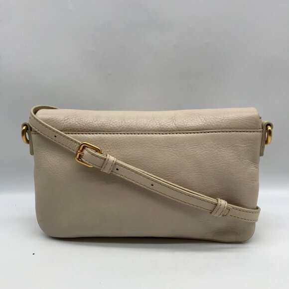 Marc Jacobs Cream Leather Flap Crossbody Bag - Picture 2 of 10